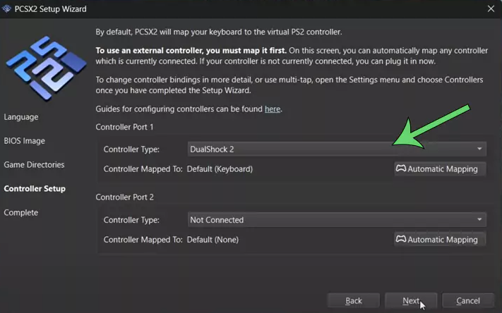 PCSX2 Controller Settings